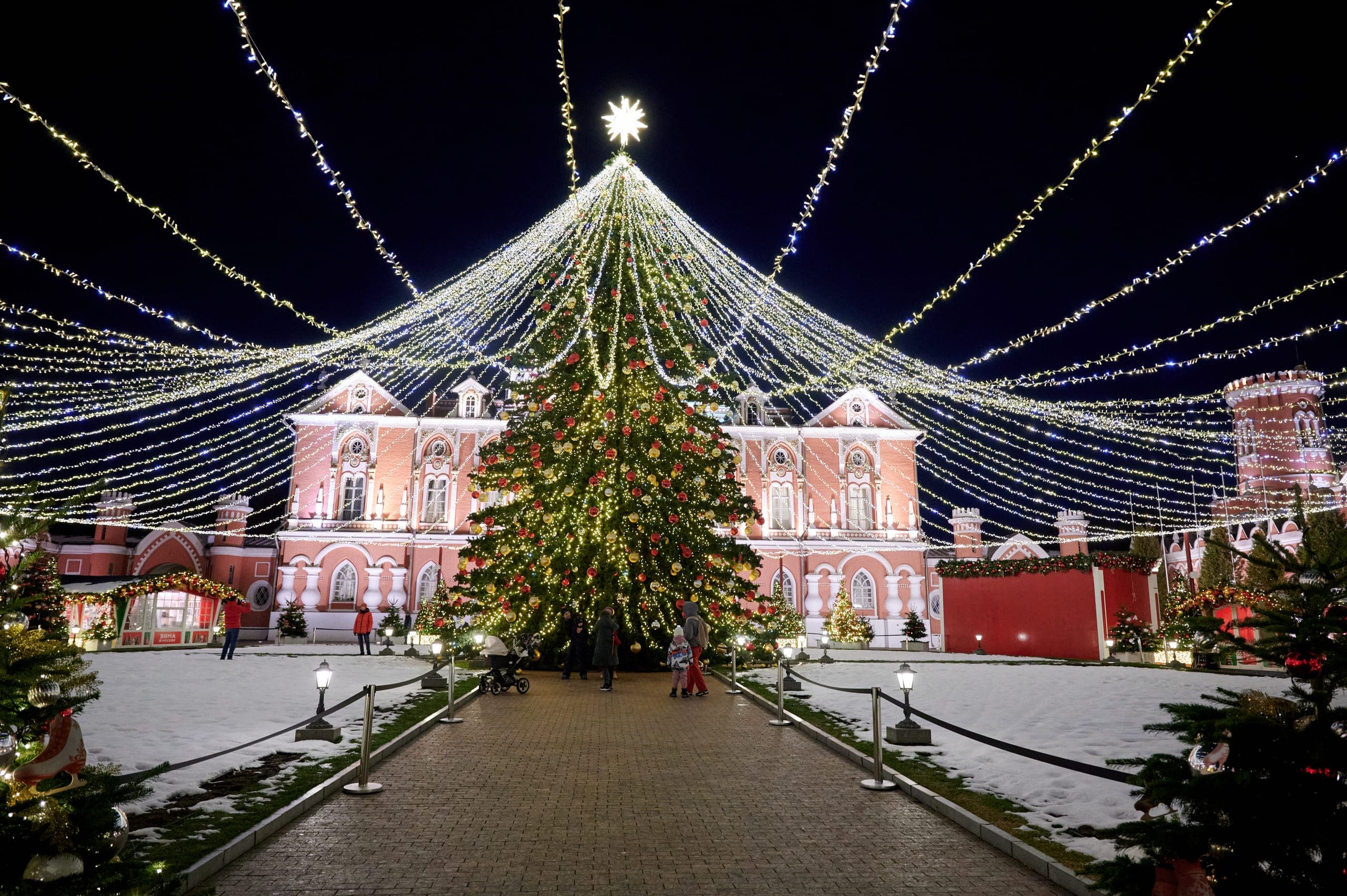 Световой шатёр у Петровского дворца