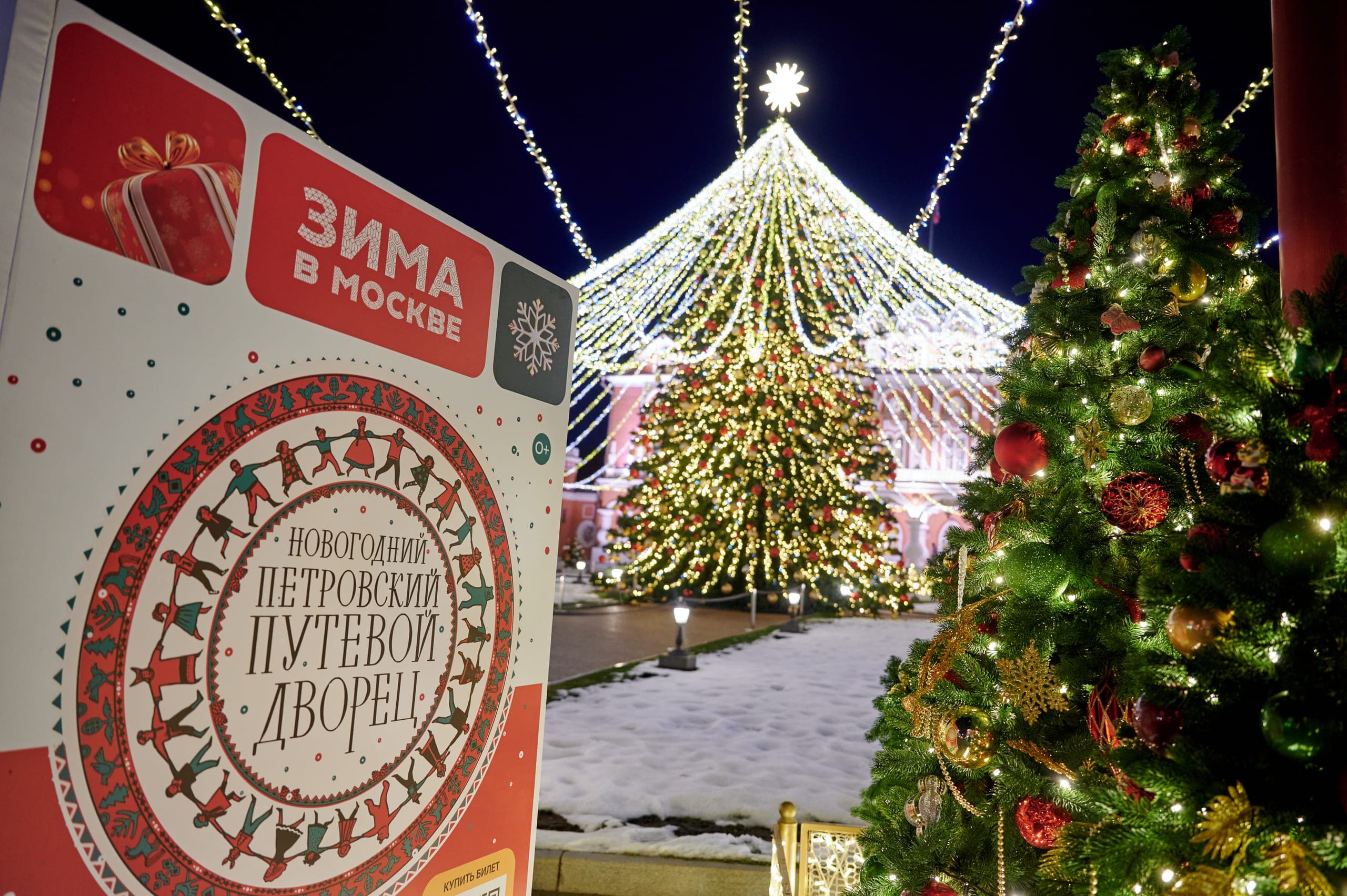 Световой шатёр у Петровского дворца