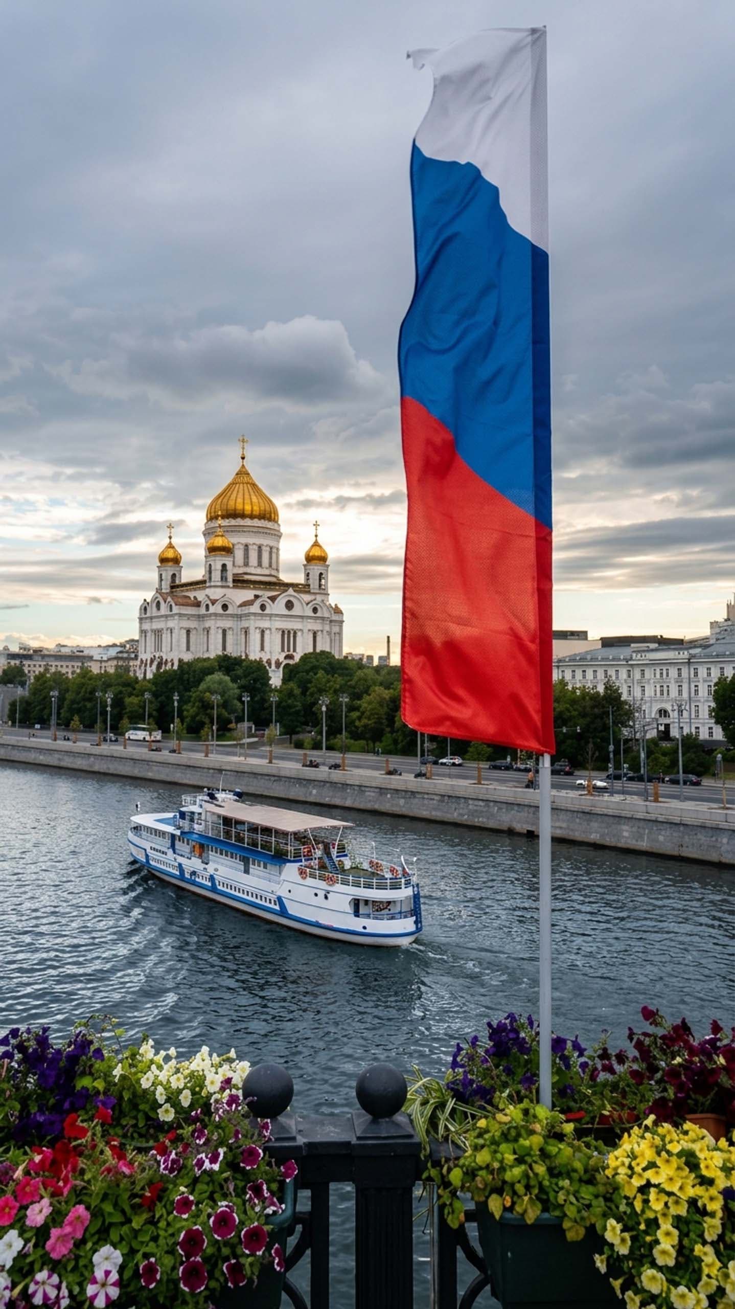Флаговый массив на Большом Каменном мосту