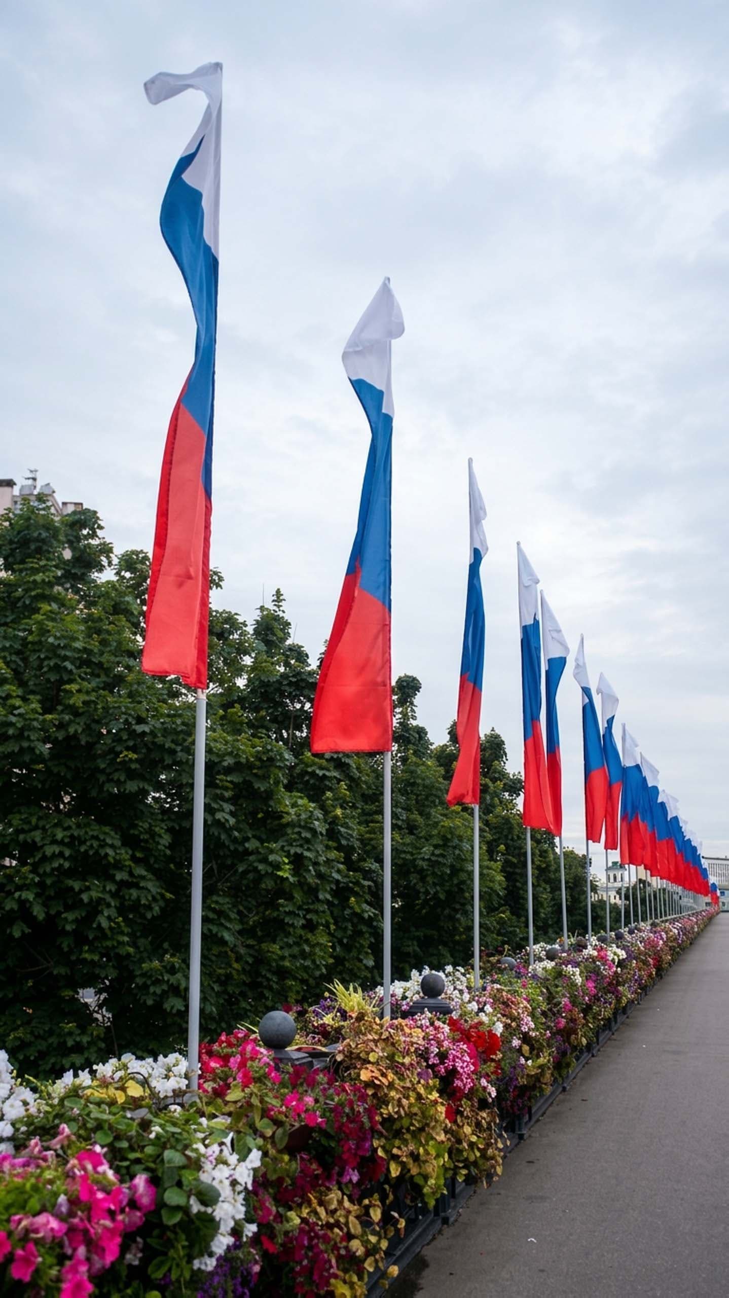 Флаговый массив на Большом Каменном мосту